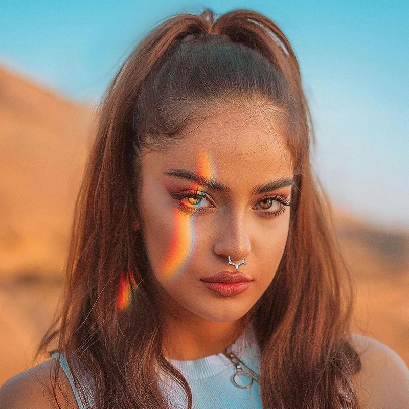 ONESING 20-30 Pcs Septum Rings 16G Septum Jewelry - Surgical Steel Piercings Horseshoe Helix Daith Smiley Tragus Lip Rings Nose Hoop Hinged Seamless Piercing Jewelry for Women Men - Image 4